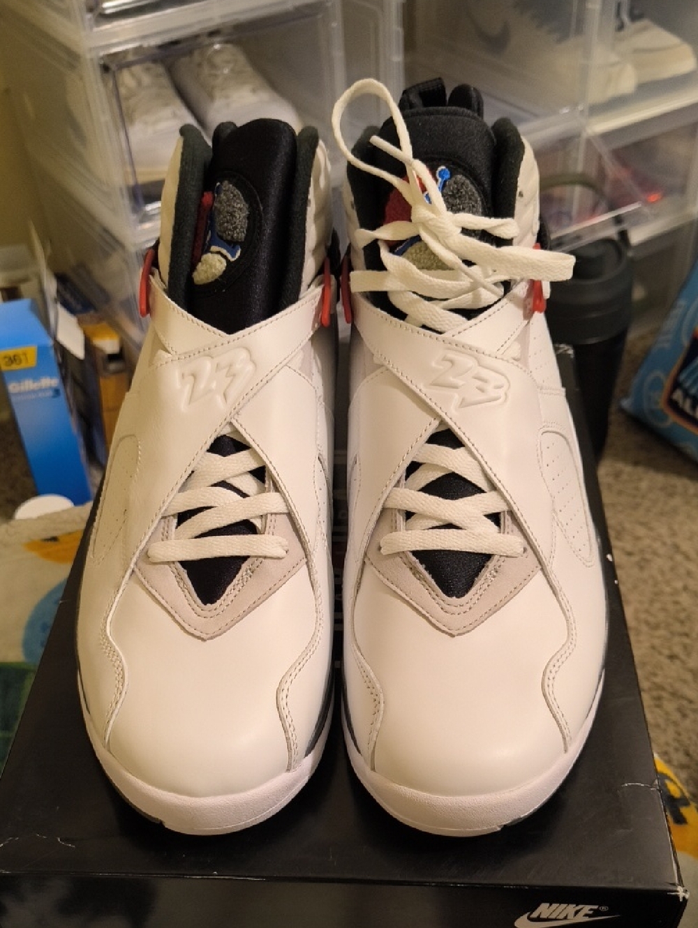 Jordan Men’s White Black Red Athletic Shoes